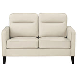 Jonah 2-piece Upholstered Track Arm Sofa Set Ivory from Coaster - Luna Furniture