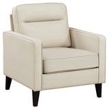 Jonah Ivory Upholstered Track Arm Accent Club Chair from Coaster - Luna Furniture