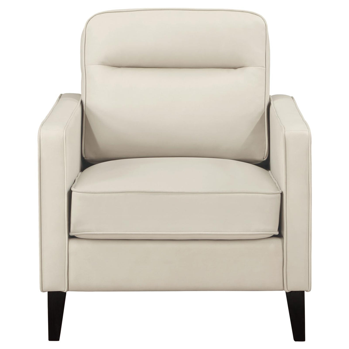 Jonah Ivory Upholstered Track Arm Accent Club Chair from Coaster - Luna Furniture