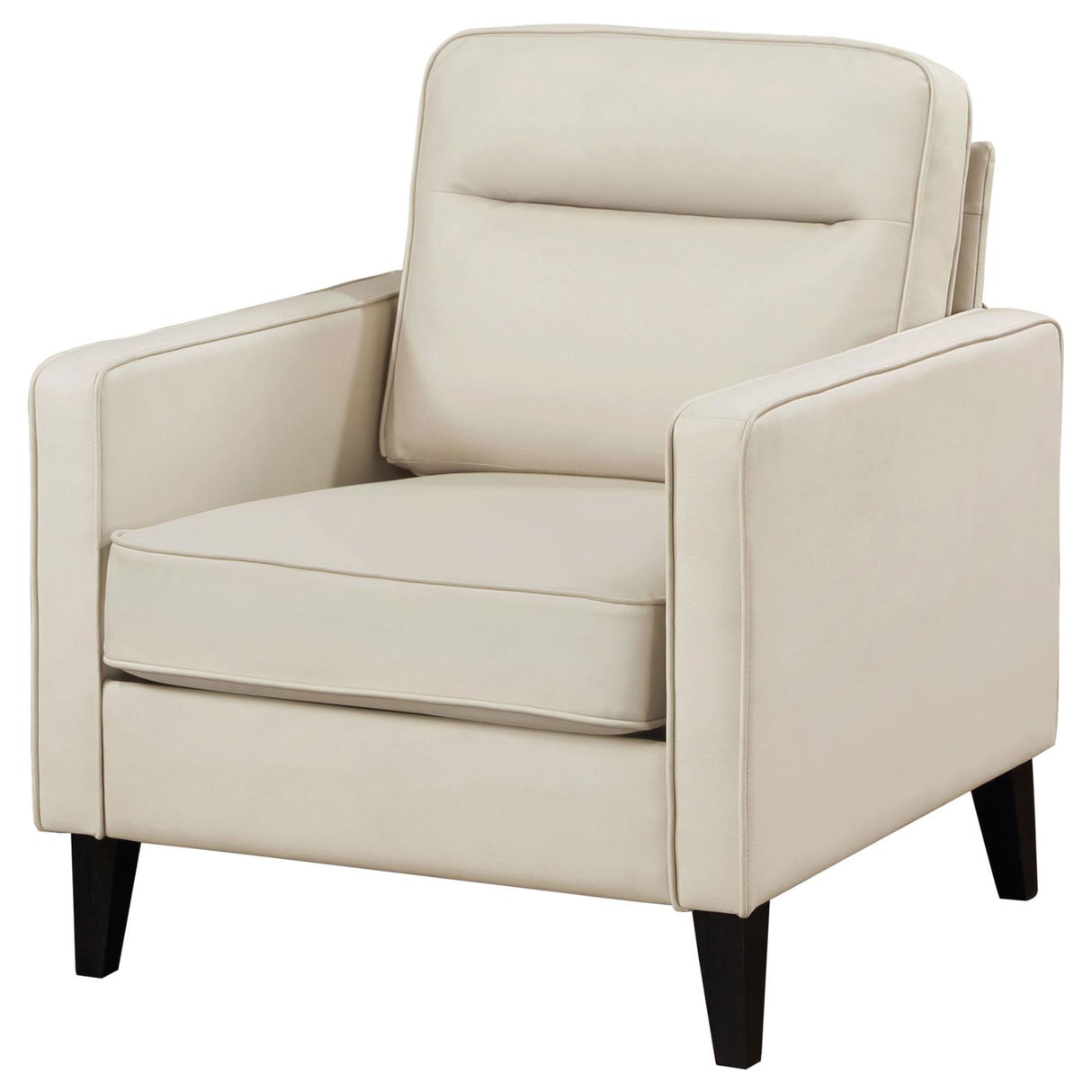 Jonah Ivory Upholstered Track Arm Accent Club Chair from Coaster - Luna Furniture