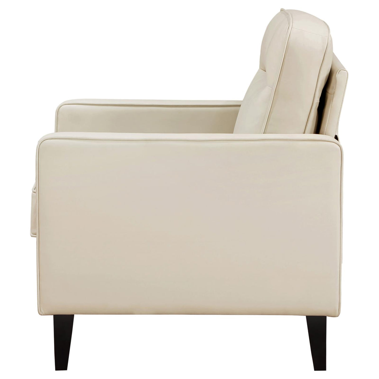 Jonah Ivory Upholstered Track Arm Accent Club Chair from Coaster - Luna Furniture