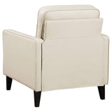 Jonah Ivory Upholstered Track Arm Accent Club Chair from Coaster - Luna Furniture