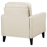 Jonah Ivory Upholstered Track Arm Accent Club Chair from Coaster - Luna Furniture