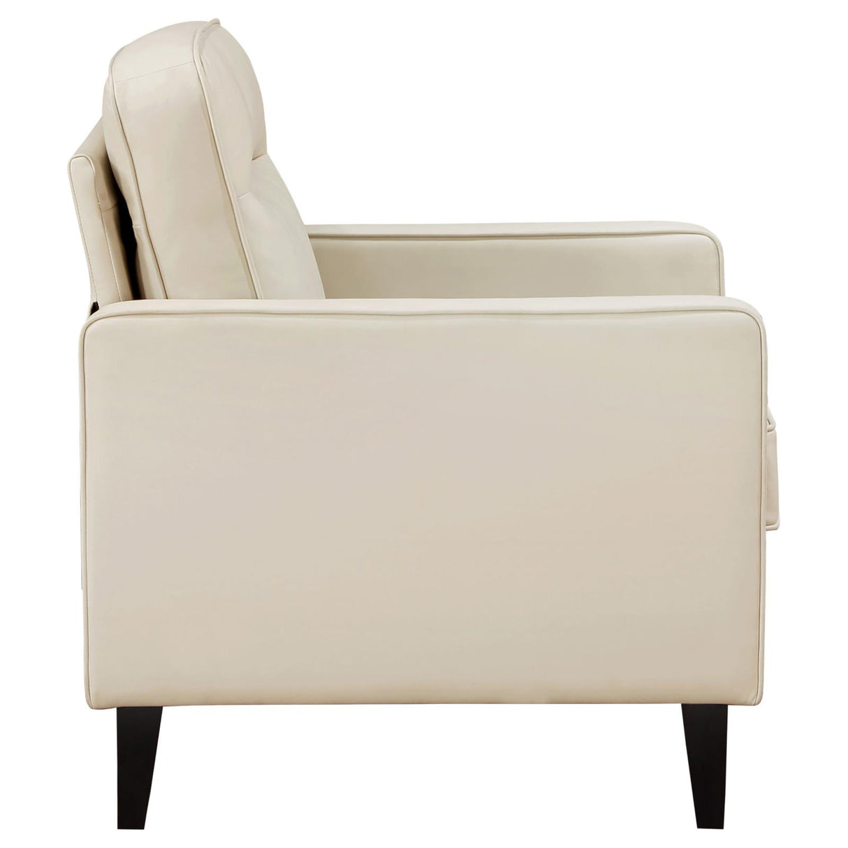 Jonah Ivory Upholstered Track Arm Accent Club Chair from Coaster - Luna Furniture