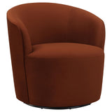 Joyce Sloped Arms Swivel Chair Burnt Orange - 905631 - Luna Furniture