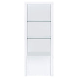 Jude 3-shelf Media Tower With Storage Cabinet White High Gloss from Coaster - Luna Furniture