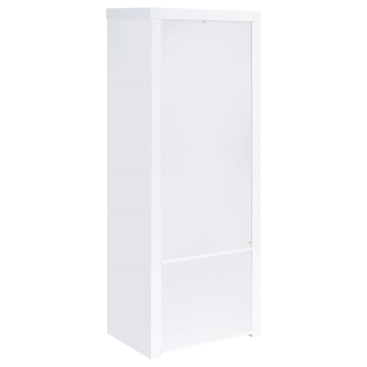 Jude 3-shelf Media Tower With Storage Cabinet White High Gloss from Coaster - Luna Furniture