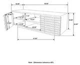 Julia 2-door TV Console with Adjustable Shelf Natural - 724262 - Luna Furniture