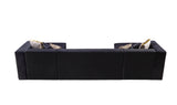 Juliana Black Velvet 4-Piece Sectional - JULIANABLACK-SEC4 - Luna Furniture