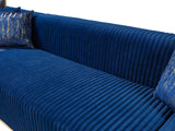 Juliana Blue Velvet 4-Piece Sectional - JULIANABLUE-SEC4 - Luna Furniture