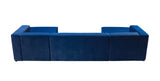 Juliana Blue Velvet 4-Piece Sectional - JULIANABLUE-SEC4 - Luna Furniture