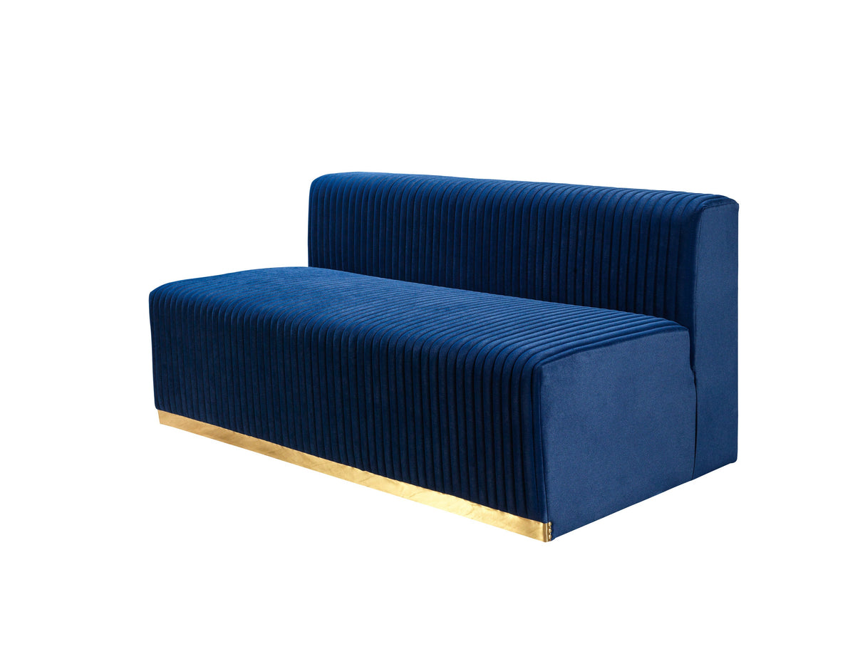 Juliana Blue Velvet 4-Piece Sectional - JULIANABLUE-SEC4 - Luna Furniture