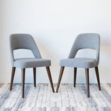 Juliana Mid Century Modern Upholstered Dining Chair (Set of 2) Polyester / Blue - AFC00381 - Luna Furniture