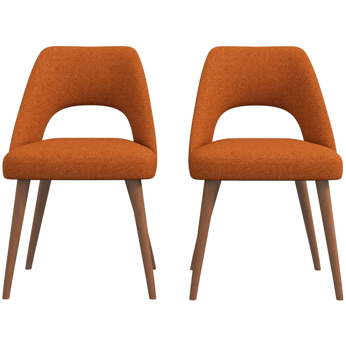 Juliana Mid Century Modern Upholstered Dining Chair (Set of 2) Polyester / Blue - AFC00381 - Luna Furniture