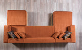 Juliana Orange Velvet 4-Piece Sectional - JULIANAORANGE-SEC4 - Luna Furniture