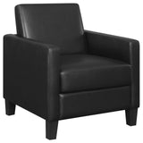 Julio Black Upholstered Accent Chair with Track Arms from Coaster - Luna Furniture