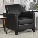 Julio Black Upholstered Accent Chair with Track Arms from Coaster - Luna Furniture