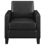 Julio Black Upholstered Accent Chair with Track Arms from Coaster - Luna Furniture