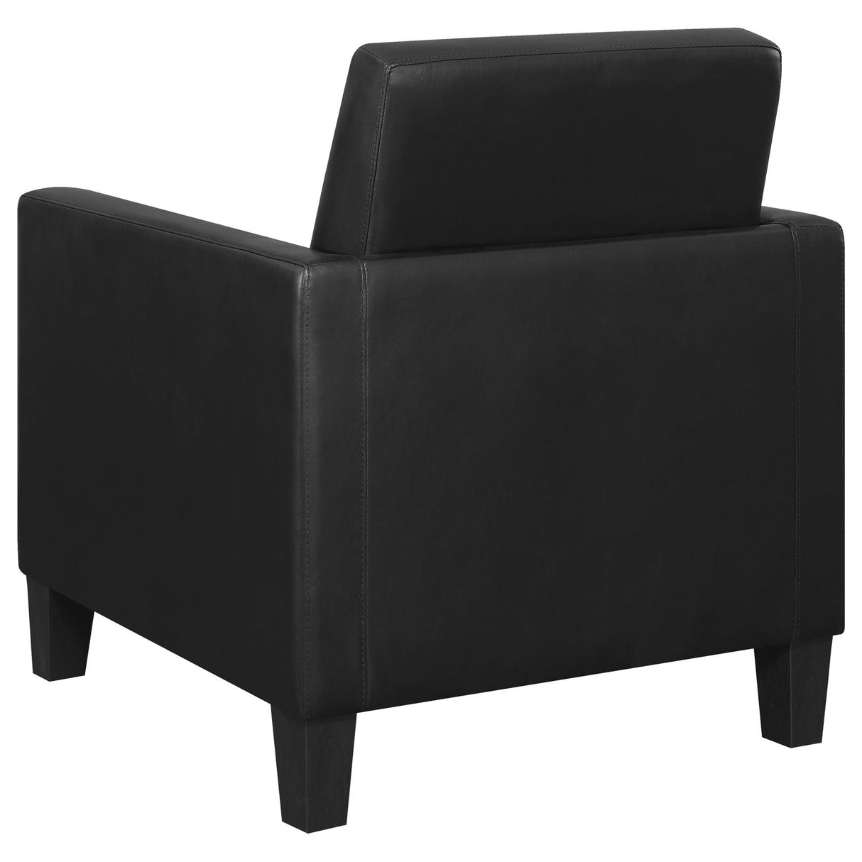 Julio Black Upholstered Accent Chair with Track Arms from Coaster - Luna Furniture