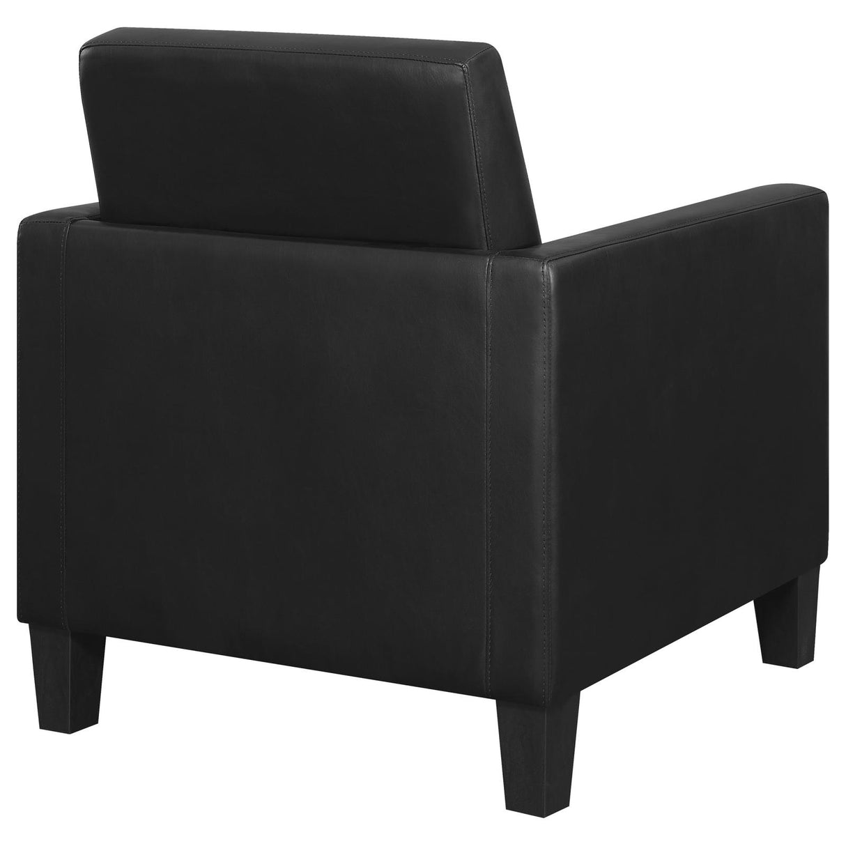 Julio Black Upholstered Accent Chair with Track Arms from Coaster - Luna Furniture