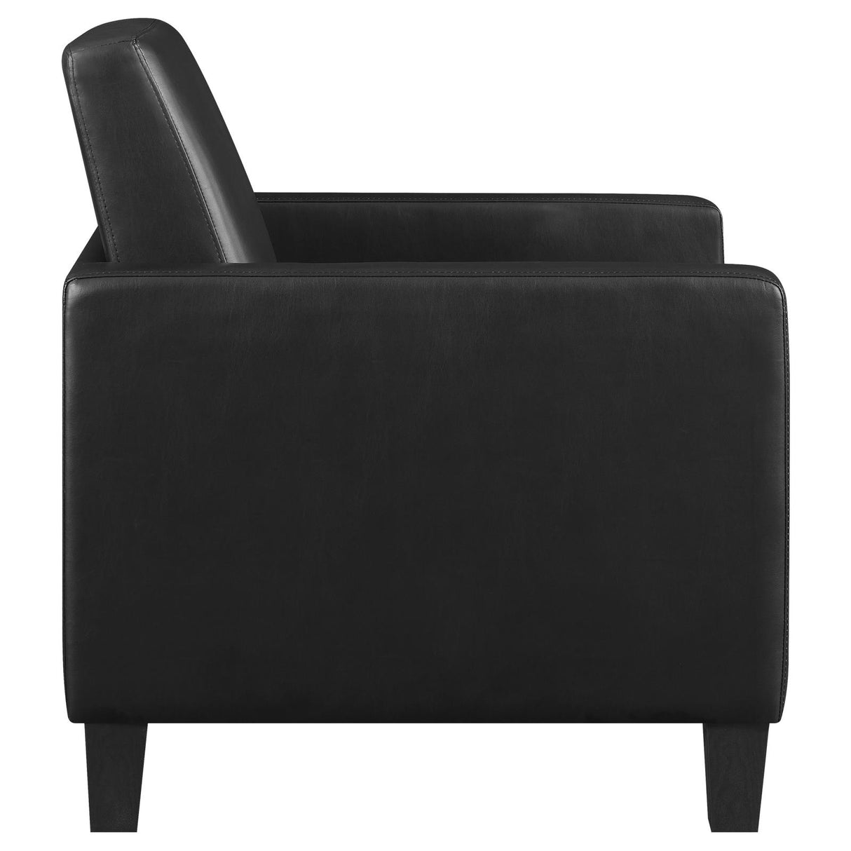 Julio Black Upholstered Accent Chair with Track Arms from Coaster - Luna Furniture