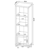 Jupiter 3-shelf Media Tower Bookcase with Storage Cabinet Black from Coaster - Luna Furniture