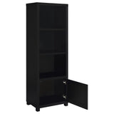 Jupiter 3-shelf Media Tower Bookcase with Storage Cabinet Black - 707756 - Luna Furniture