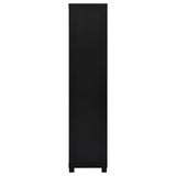 Jupiter 3-shelf Media Tower Bookcase with Storage Cabinet Black from Coaster - Luna Furniture