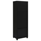 Jupiter 3-shelf Media Tower Bookcase with Storage Cabinet Black from Coaster - Luna Furniture