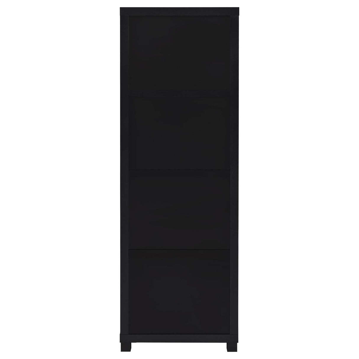 Jupiter 3-shelf Media Tower Bookcase with Storage Cabinet Black from Coaster - Luna Furniture