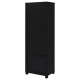 Jupiter 3-shelf Media Tower Bookcase with Storage Cabinet Black from Coaster - Luna Furniture