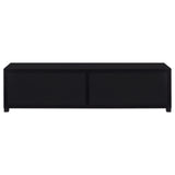 Jupiter 4-door 79" TV Stand Media Console with Framed Glass Panels Black from Coaster - Luna Furniture