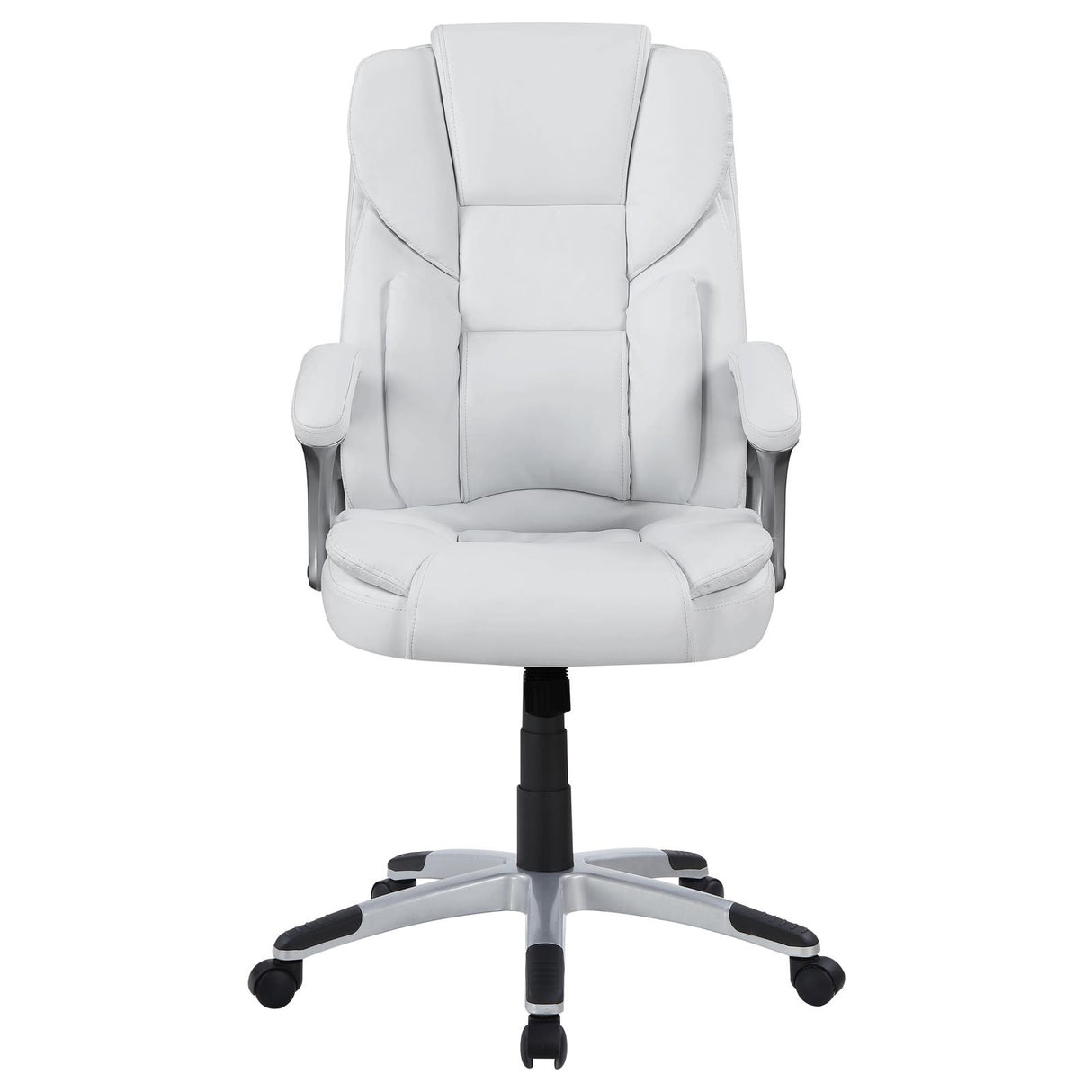 Kaffir White/Silver Adjustable Height Office Chair from Coaster - Luna Furniture