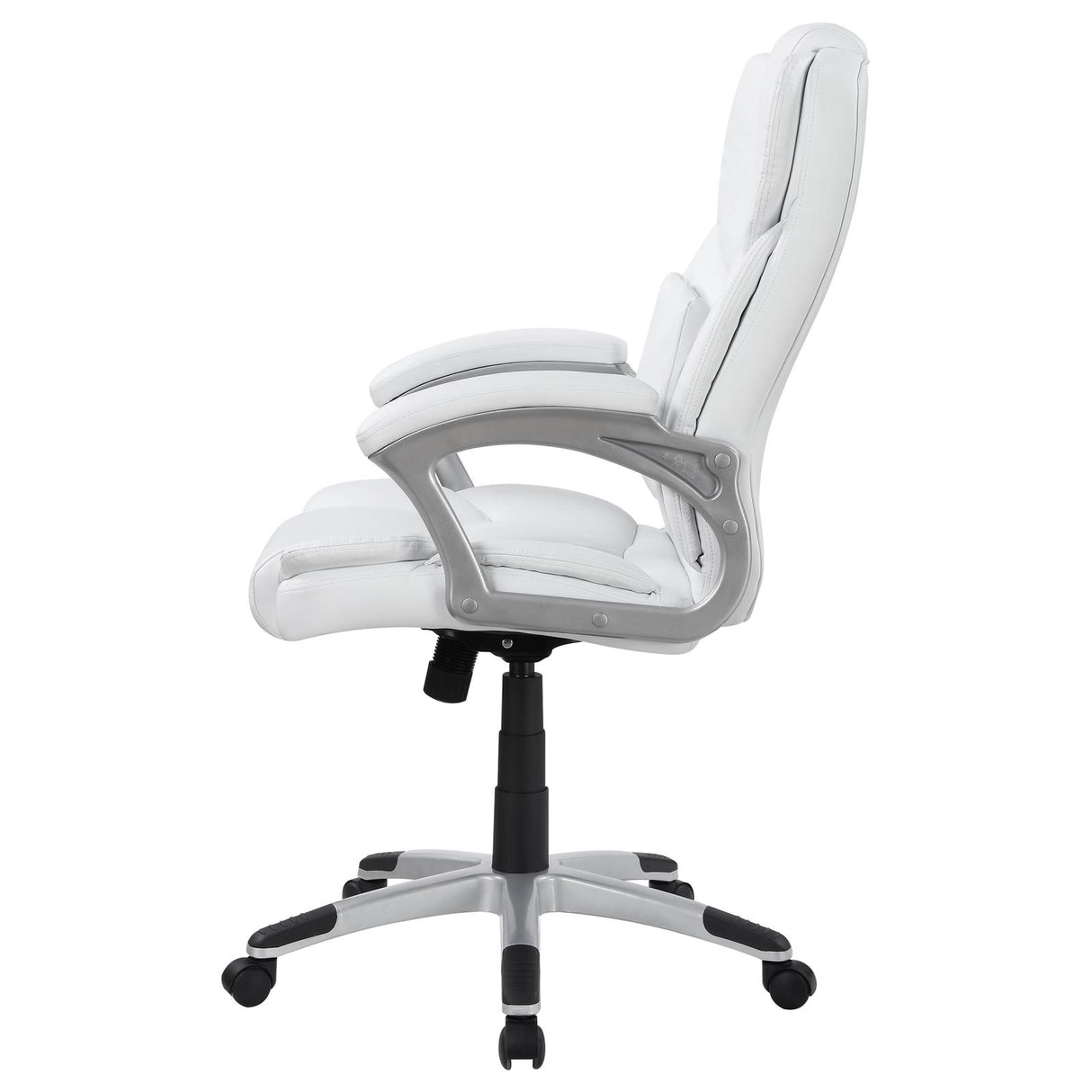 Kaffir White/Silver Adjustable Height Office Chair from Coaster - Luna Furniture