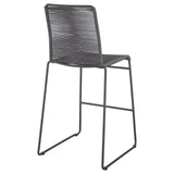 Kai Charcoal/Gunmetal Upholstered Bar Stools with Footrest, Set of 2 from Coaster - Luna Furniture