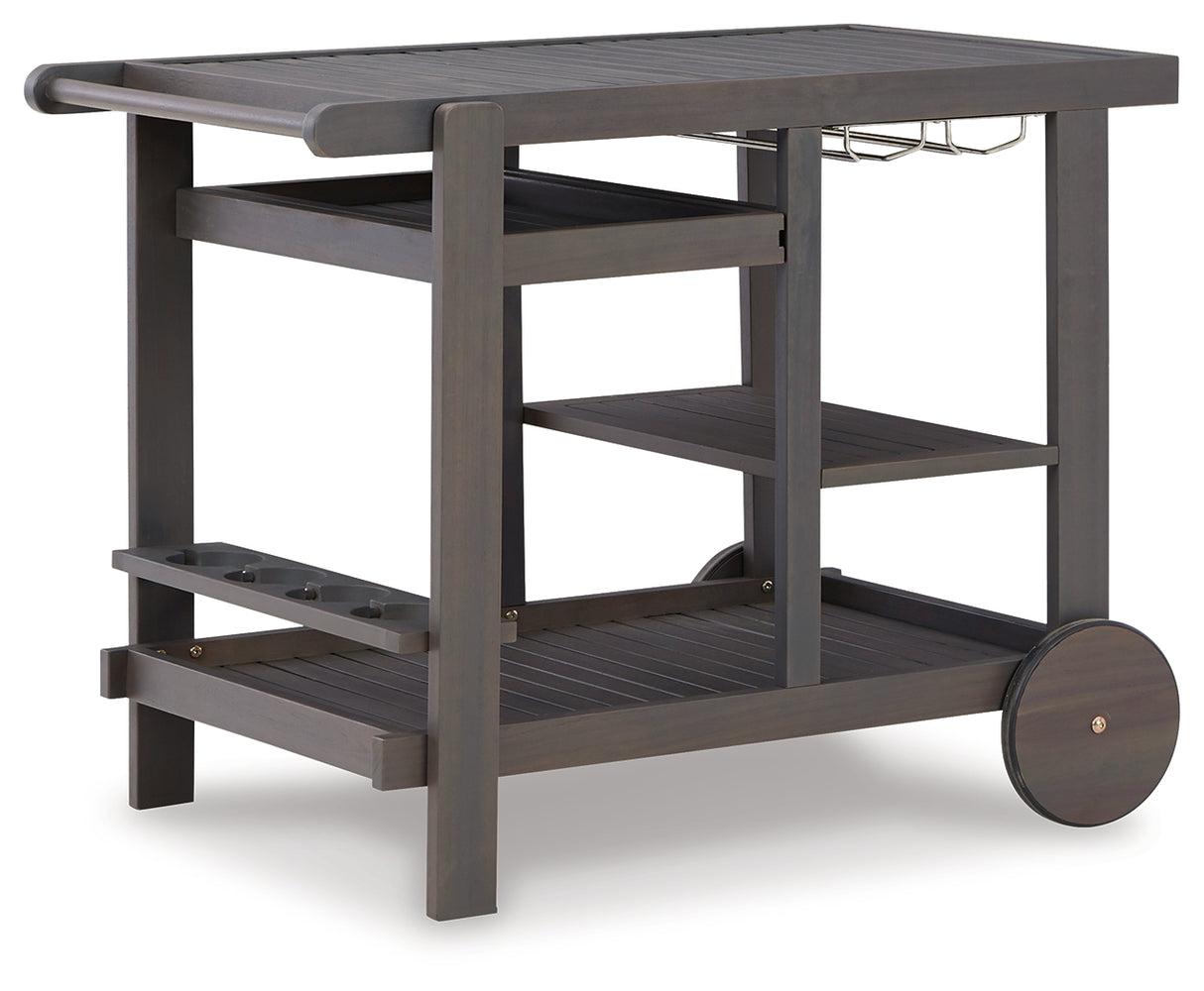 Kailani Gray Serving Cart from Ashley - Luna Furniture