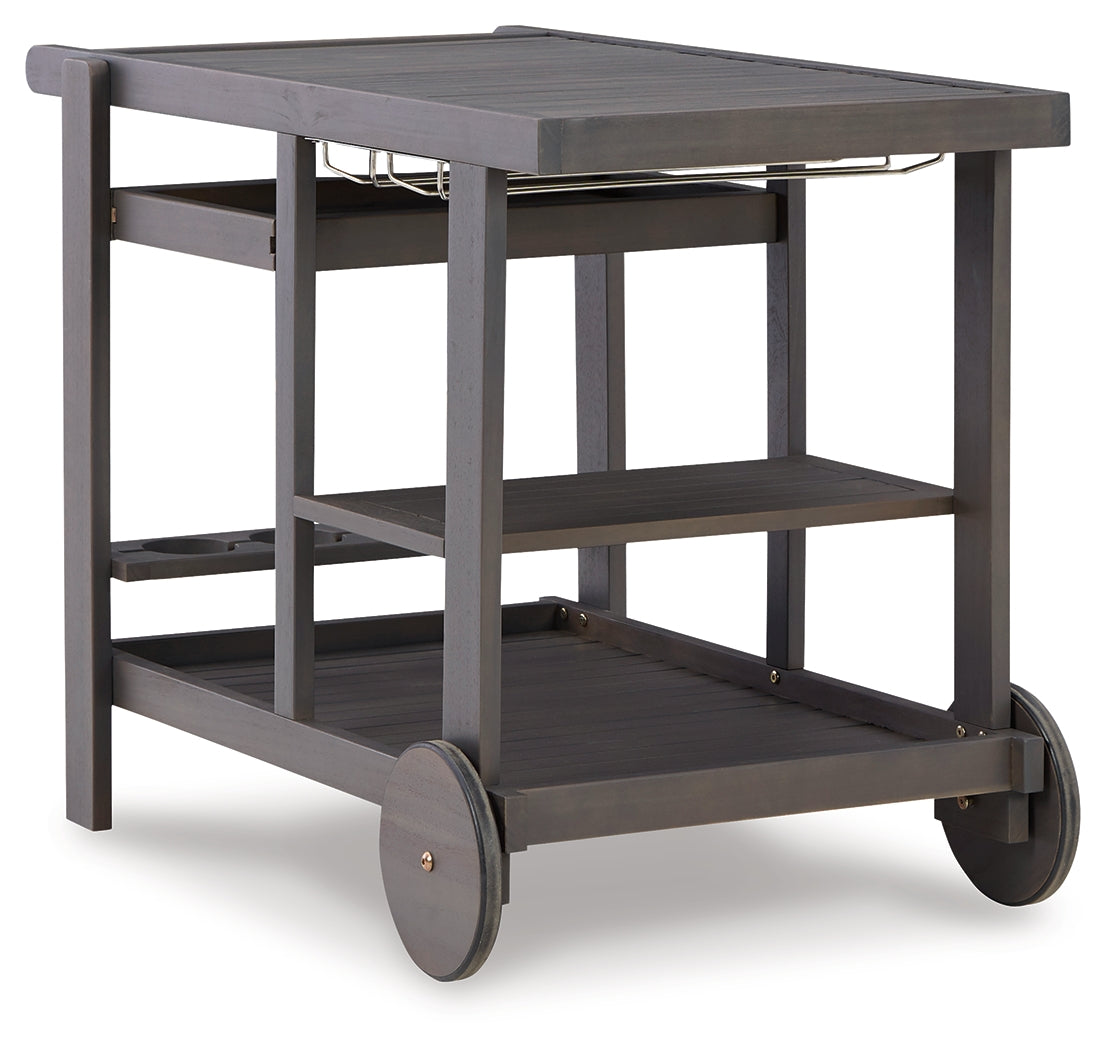 Kailani Gray Serving Cart from Ashley - Luna Furniture