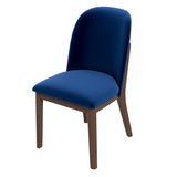 Kaitlyn Mid-Century Modern Navy Blue Velvet Dining Chair (Set of 2) - AFC01948 - Luna Furniture