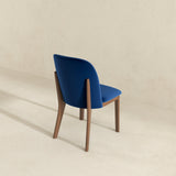 Kaitlyn Mid-Century Modern Navy Blue Velvet Dining Chair (Set of 2) - AFC01948 - Luna Furniture