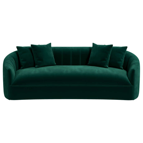 Kante Mid-Century Modern Green Velvet Sofa - AFC01799 - Luna Furniture