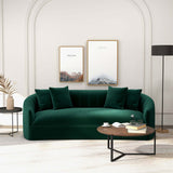 Kante Mid-Century Modern Green Velvet Sofa - AFC01799 - Luna Furniture