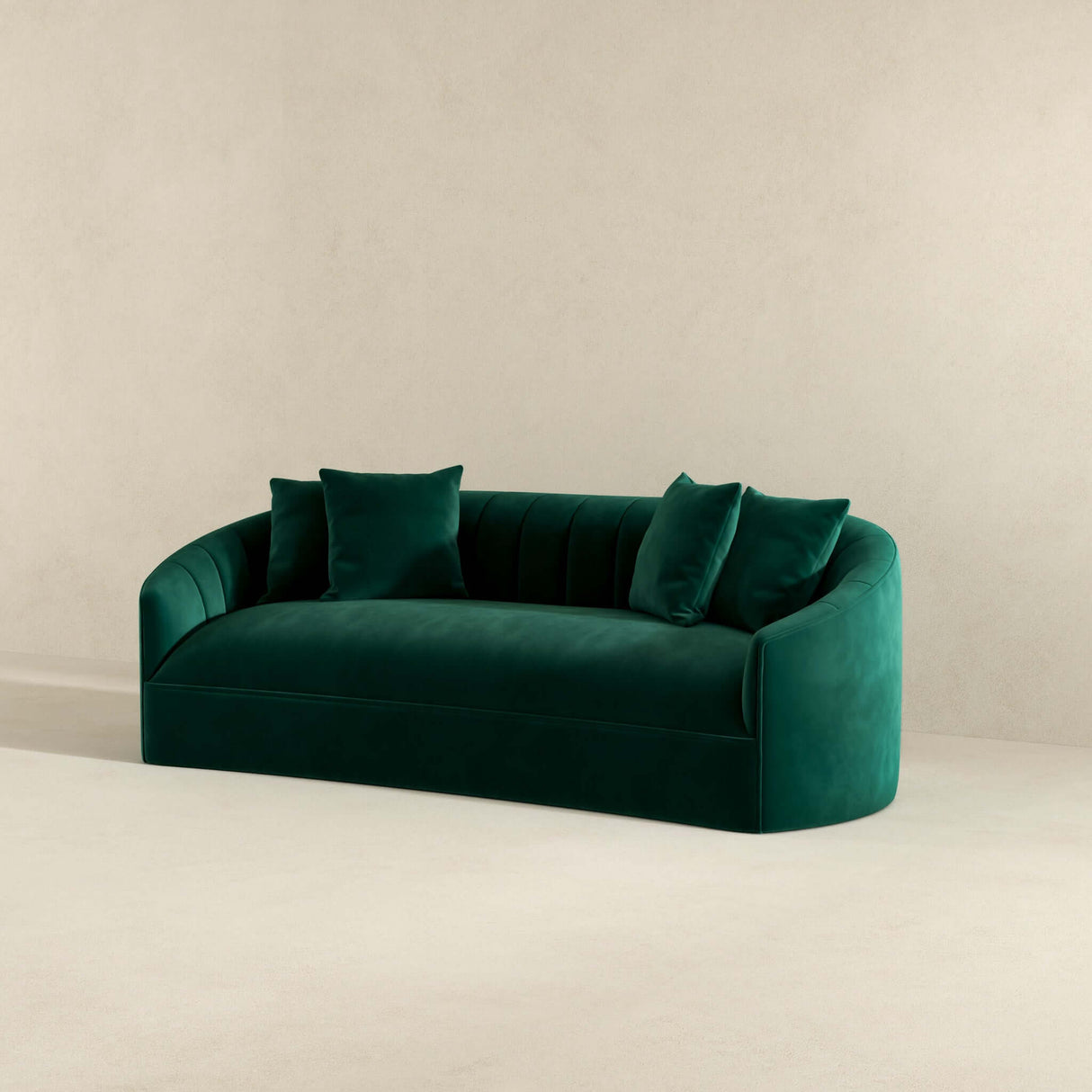 Kante Mid-Century Modern Green Velvet Sofa - AFC01799 - Luna Furniture