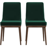 Kate Mid-Century Modern Dining Chair (Set of 2) Blue Polyester Blend - AFC00363 - Luna Furniture