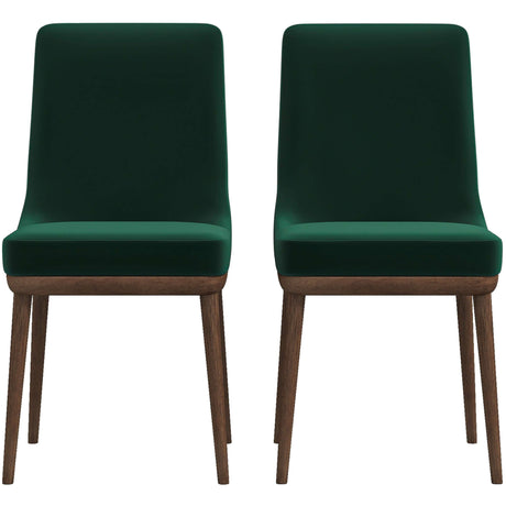 Kate Mid-Century Modern Dining Chair (Set of 2) Blue Polyester Blend - AFC00363 - Luna Furniture