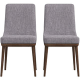 Kate Mid-Century Modern Dining Chair (Set of 2) Blue Polyester Blend - AFC00363 - Luna Furniture