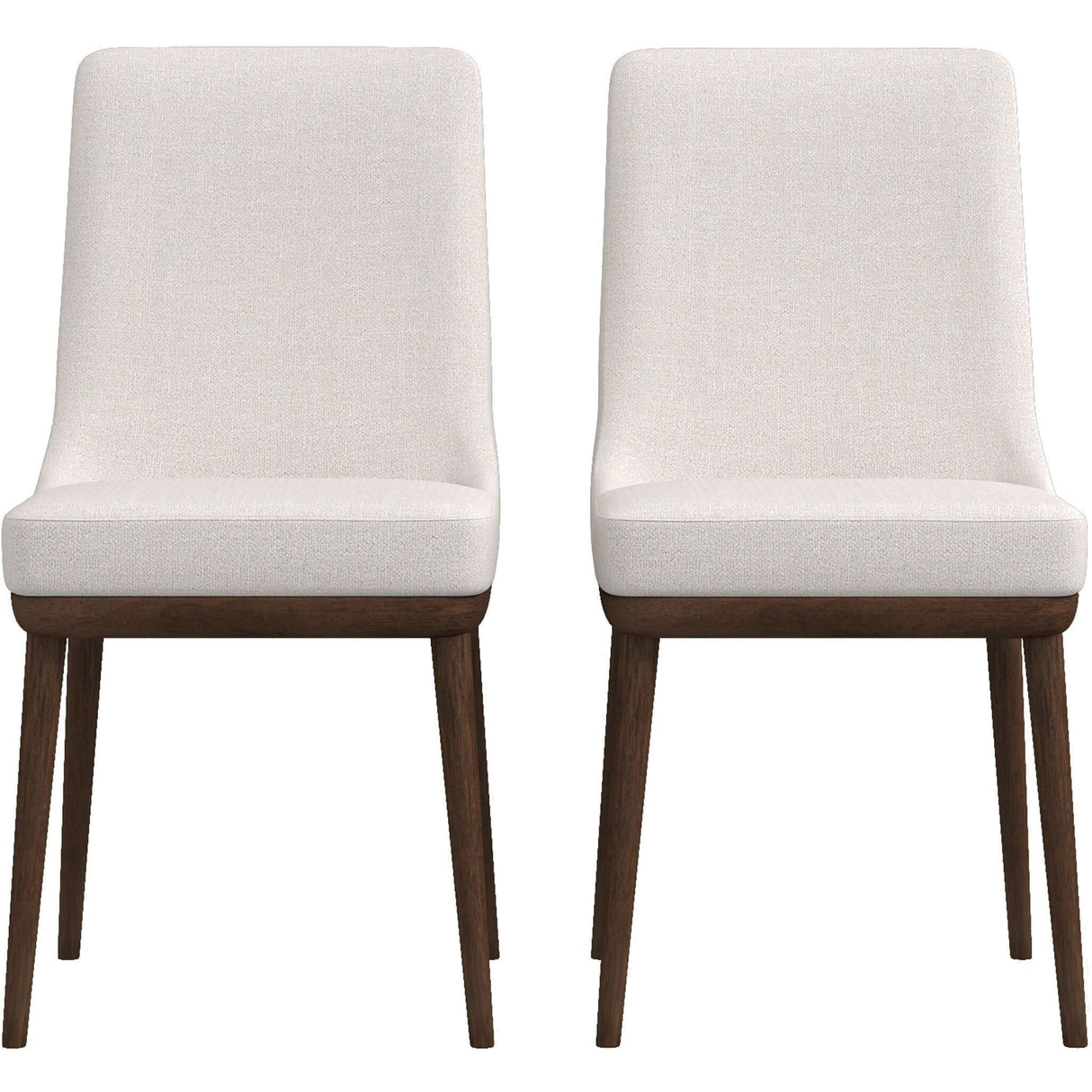 Kate Mid-Century Modern Dining Chair (Set of 2) Cream Polyester Blend - AFC00355 - Luna Furniture