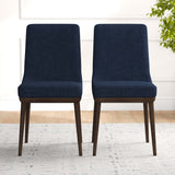 Kate Mid-Century Modern Dining Chair (Set of 2) Cream Polyester Blend - AFC00355 - Luna Furniture