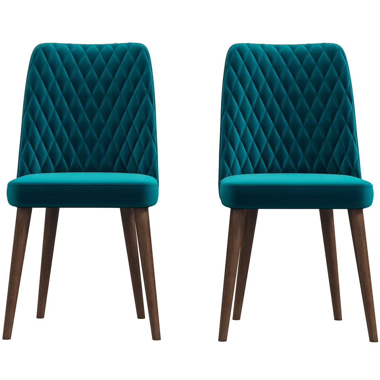 Katie Mid-Century Modern Velvet Dining Chair (Set of 2) Navy Blue - AFC00113 - Luna Furniture