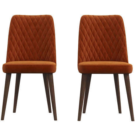 Katie Mid-Century Modern Velvet Dining Chair (Set of 2) Teal - AFC00071 - Luna Furniture