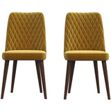 Katie Mid-Century Modern Velvet Dining Chair (Set of 2) Teal - AFC00071 - Luna Furniture